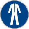 Rouleau Mini Pictogramme d'obligation 'Vêtements de protection" Vinyle ⌀25