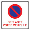 Étiquettes - Déplacez votre véhicule - 75 x 75 mm - Papier adhésif enlevable - Rouleau de 250