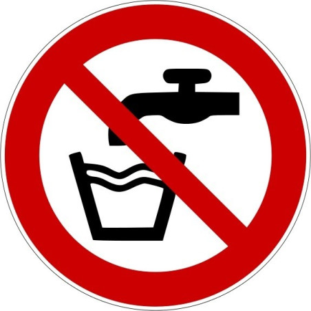 Rouleau Mini Pictogramme d'Interdiction double-face "Eau non-potable"