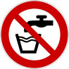 Rouleau Mini Pictogramme d'Interdiction double-face "Eau non-potable"