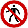 Rouleau Mini Pictogramme d'Interdiction double-face "Interdit aux piétons"