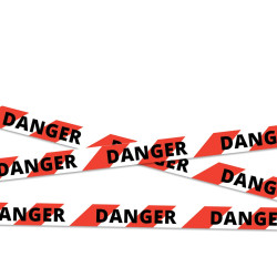 Ruban de chantier - DANGER - NF P98-465 - 100m x 50mm - Polyéthylène