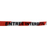 Barrière de sécurité - Ruban de chantier "Entrée interdite" NF P98-465 - 100m x 50mm - Polyéthylène