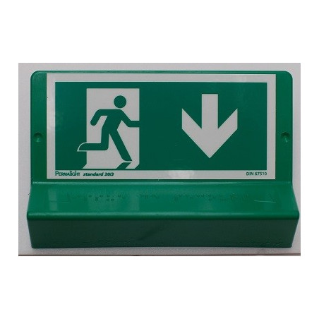 Signalétique braille Issue de secours" - Flèches haut,  droite ou gauche