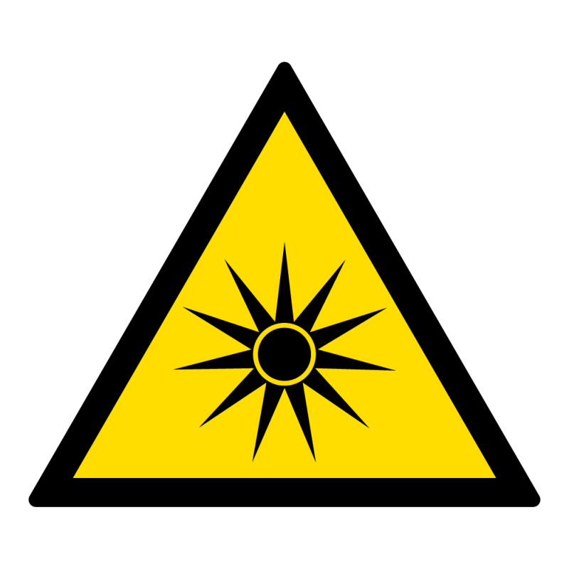 Signalétique de danger - Rayonnement optique - W027 - ISO 7010