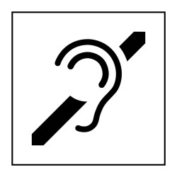 Panneau d'information - Accessibilité malentendant - ISO 7001 - Gravoply