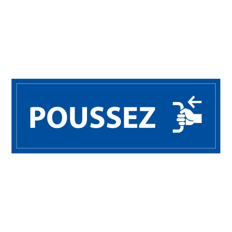 Poussez Handle Signalisation POUSSEZ 210x75mm - Clarté et Sécurité Maximale