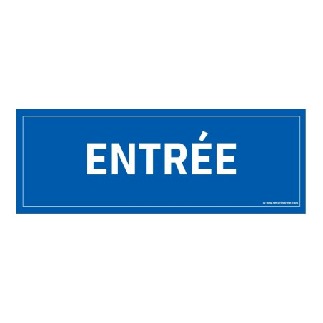 Signalétique d'information - Pictogramme Entrée - 210 x 75 mm