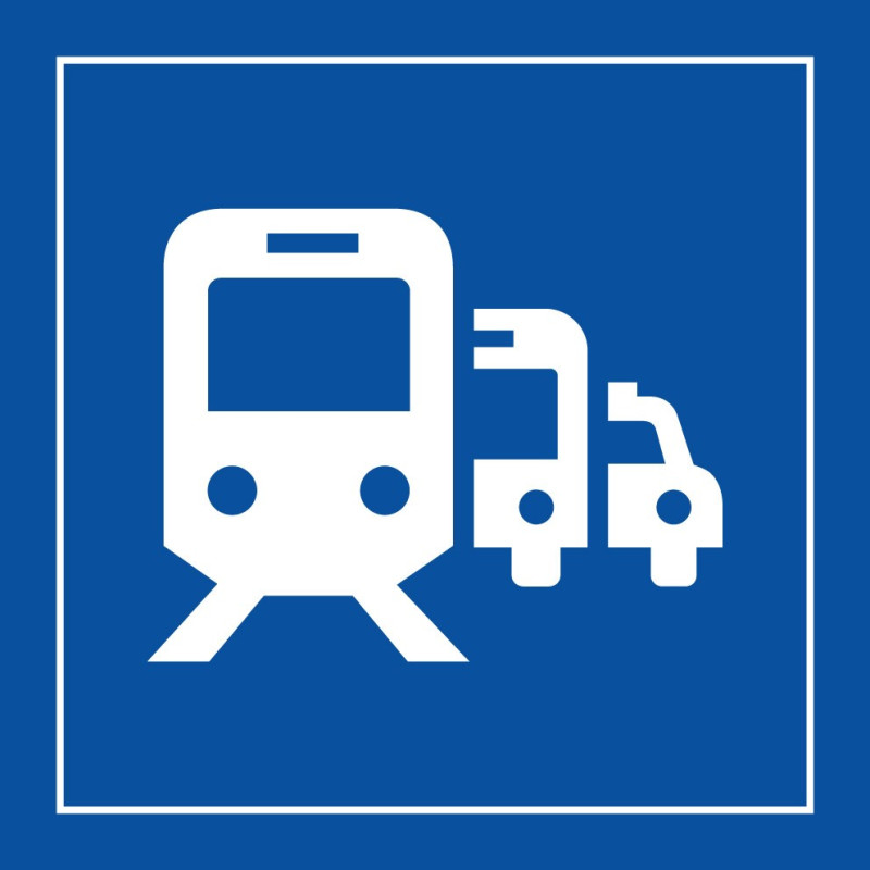 Panneau d'information - Pôle de correspondance ou gare routière - ISO 7001
