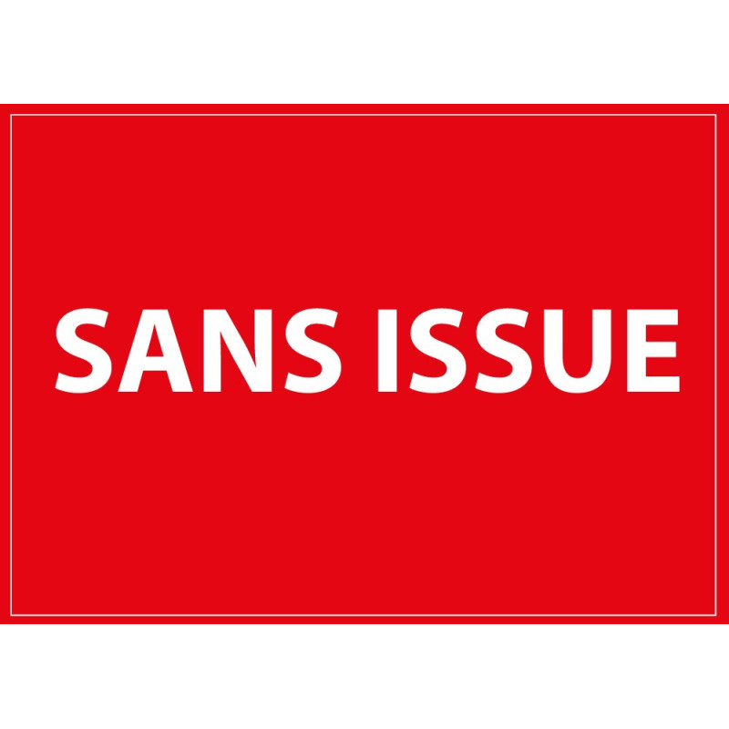 Panneau - Sans Issue - Blanc sur Rouge