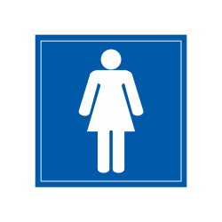 Panneau Signalétique - WC Femmes - Vinyle Souple ou PVC