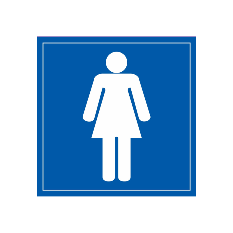 Panneau Signalétique - WC Femmes - Vinyle Souple ou PVC
