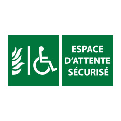 Signalétique évacuation – Espace d’attente sécurisé – ISO 7010