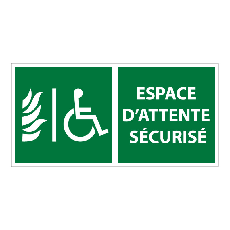 Signalétique évacuation – Espace d’attente sécurisé – ISO 7010
