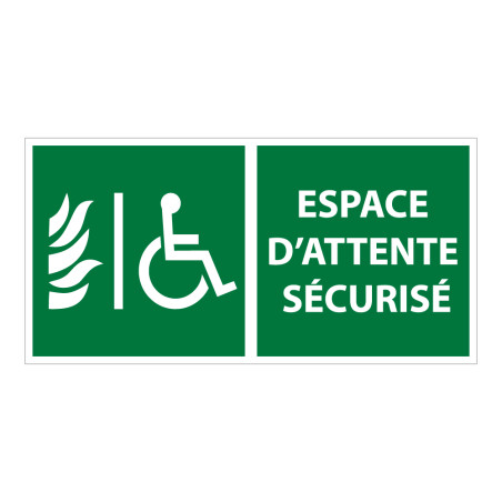 Signalétique évacuation – Espace d’attente sécurisé – ISO 7010