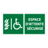 Signalétique évacuation – Espace d’attente sécurisé – ISO 7010