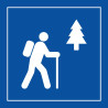 Panneau d'information - Sentier de randonnée pédestre - ISO 7001