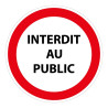 Signalétique interdiction - Interdit au public - ISO 7010