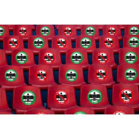 Adhésif "Ne pas utiliser ce siège" noir