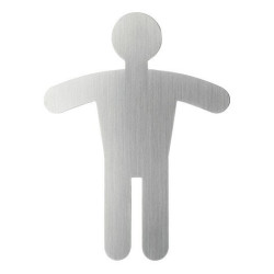 Panneau signalétique - WC Homme - 90x120 mm - Acier