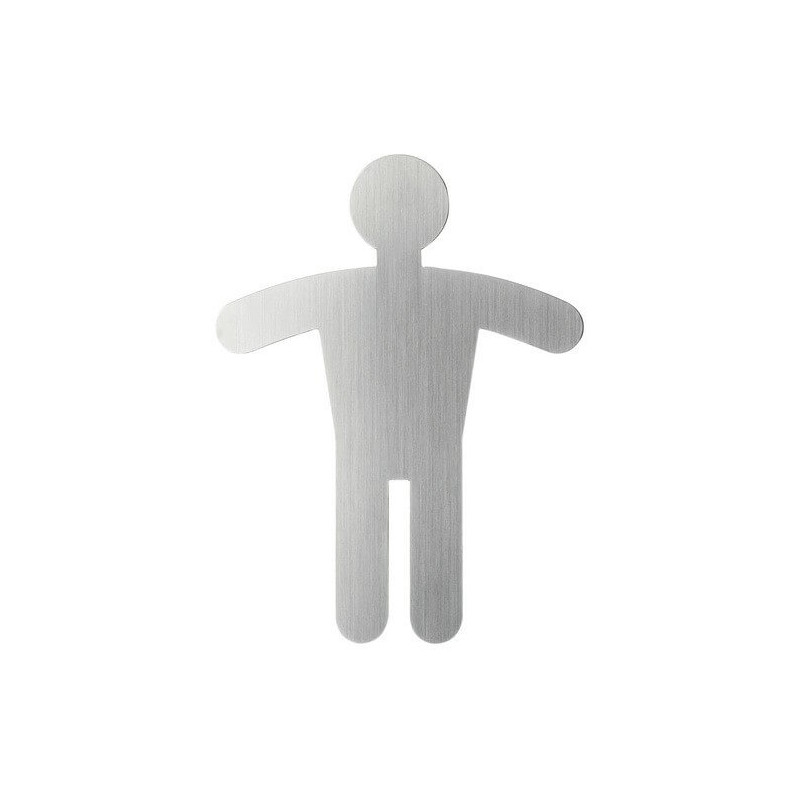 Panneau signalétique - WC Homme - 90x120 mm - Acier