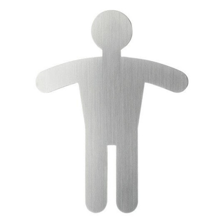 Panneau signalétique - WC Homme - 90x120 mm - Acier