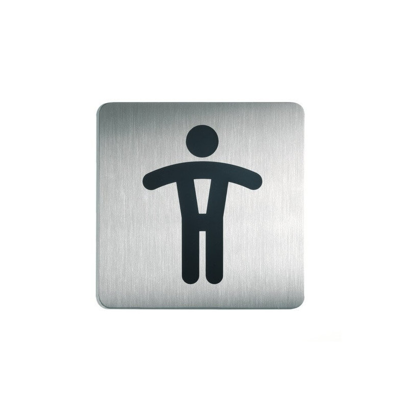 Panneau - Toilettes Messieurs - 150x150 mm - Acier