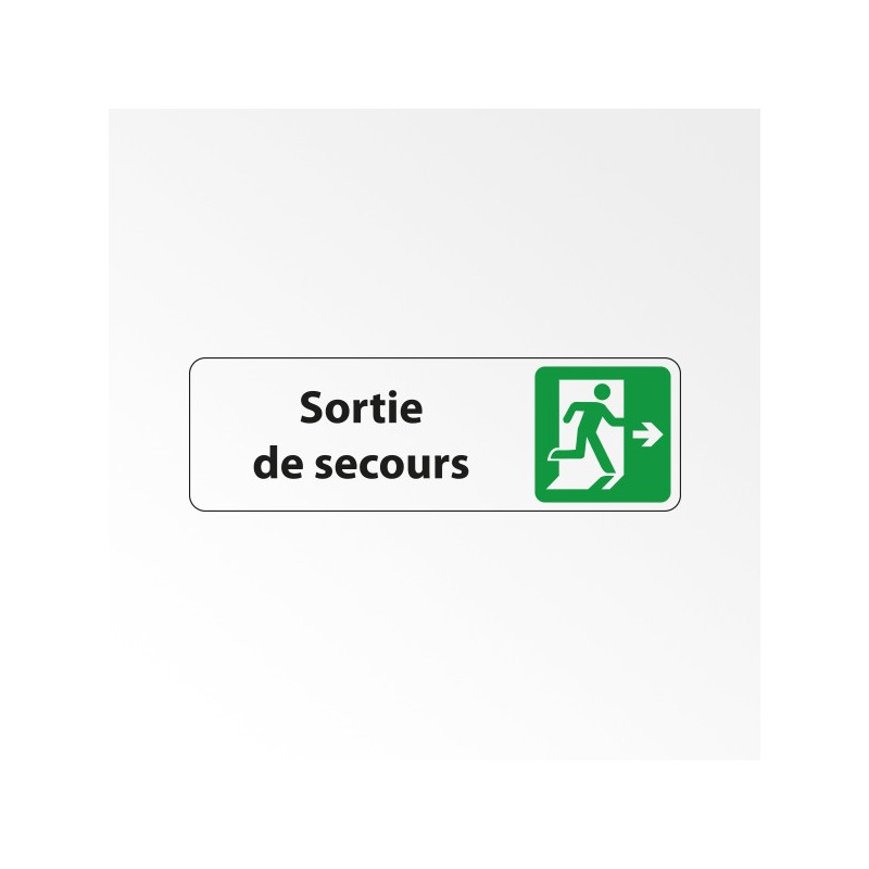 Panneau Signalétique - Sortie de secours à droite 