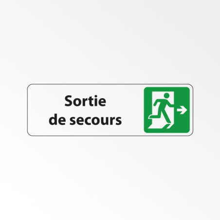 Panneau Signalétique - Sortie de secours à droite 