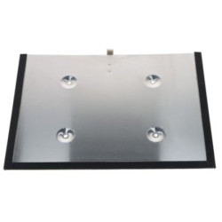 Support plaque ADR orange 400x300 galvanisé bord noir