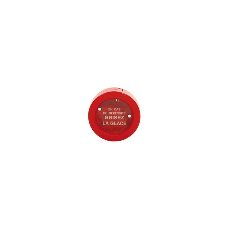 Vitre de remplacement - Boîte à clés ronde ø90 mm - Plastique
