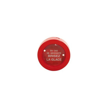 Vitre de remplacement - Boîte à clés ronde ø90 mm - Plastique