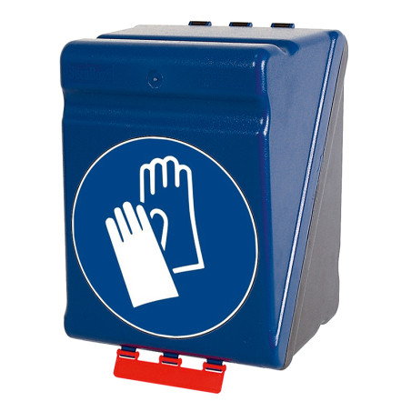 Boîte de rangement EPI pour Gants de protection - Bleue ou transparente - ABS