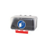Boîte de rangement EPI pour Gants de protection - Bleue ou transparente - ABS