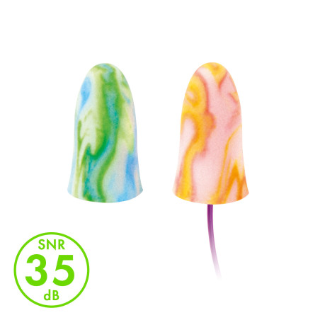 Bouchons d'oreilles - Multicolore 35 dB - Mousse polyuréthane