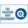 Cale de roue - Kit obligatoire avec panneau - Caoutchouc renforcé
