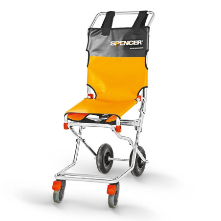 Chaise d'évacuation - Modèle LIGHT 2 ou 4 roues - Acier/PVC