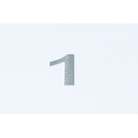 Chiffre relief en aluminium brossé chiffre 1