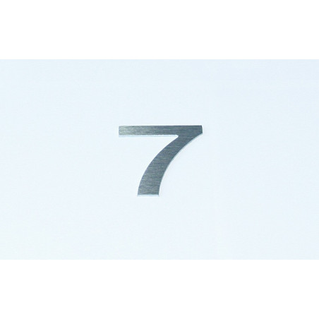 Chiffre relief en aluminium brossé chiffre 7
