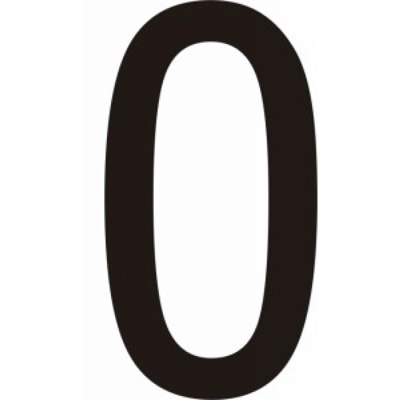 Chiffres adhésifs coloris noir - 0, ...,9, 50 ou 75mm - par 10 