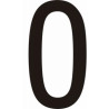Lot de 10 chiffres adhésifs coloris noir  "0", ...,"9, 50 ou 75mm