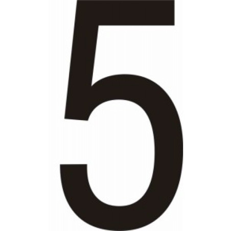 Lot de 10 chiffres adhésifs coloris noir  "0", ...,"9, 50 ou 75mm
