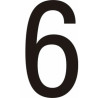Lot de 10 chiffres adhésifs coloris noir  "0", ...,"9, 50 ou 75mm
