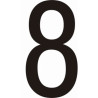 Lot de 10 chiffres adhésifs coloris noir  "0", ...,"9, 50 ou 75mm