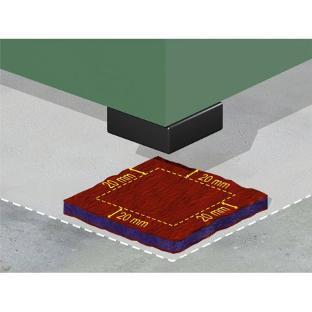 Dalle anti-vibration - Charge modérée - Environnement sec - Polynorbornène
