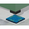 Dalle anti-vibration - Environnement huileux, charge lourde - 500 x 500 mm