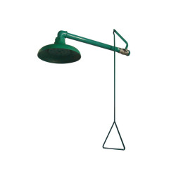 Douche de Sécurité - Murale Intérieure - Normes EN 15154-1 et NF X 15-221 - Pomme en ABS Vert