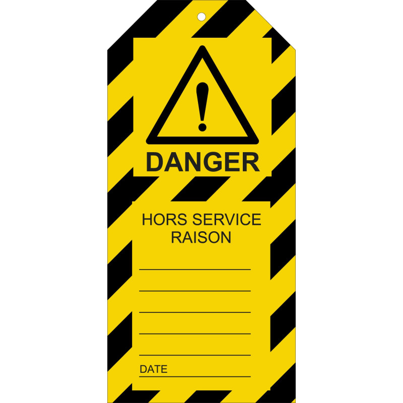 Étiquettes - Danger : Hors-Service - Polyester Souple