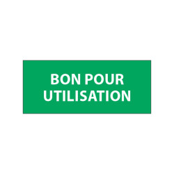 Étiquettes d'inspection - Bon pour utilisation - 38 x 16 mm - Film polymère -  lot de 25 cartes de 14 étiquettes