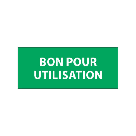 Étiquettes d'inspection - Bon pour utilisation - 38 x 16 mm - Film polymère -  lot de 25 cartes de 14 étiquettes